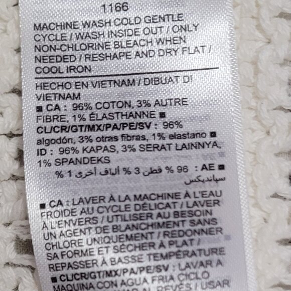 Old Navy Off White Cotton Knit Maxi Tank Dress Beach Swim Coverup Medium NWOT - Picture 5 of 9